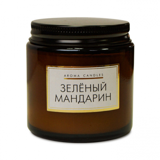 Свечи в банке ароматизир-е зеленый мандарин/12/